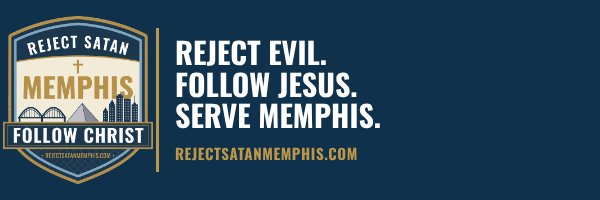 Email graphic – Reject Satan Memphis graphic, 600 × 200